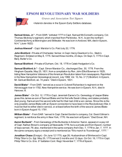 Revolutionary War Soldiers