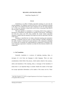 meaning and translation