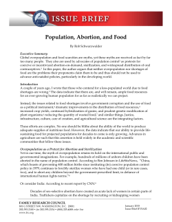 Population, Abortion, and Food