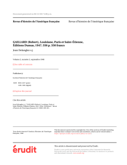 GAILLARD (Robert), Louisiane, Paris et Saint-&Eacute;tienne
