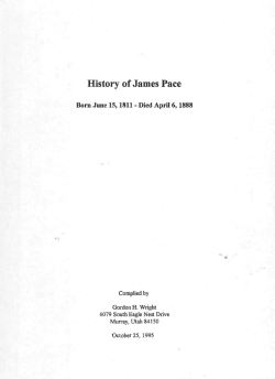 History of James Pace