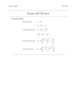 Exam #2 Review