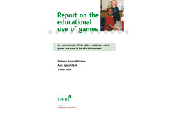 Report on the educational use of games