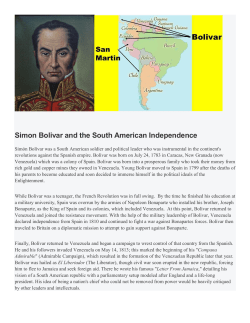 Simon Bolivar and the South American Independence