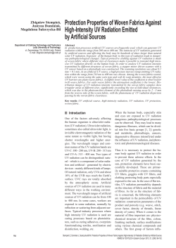 Protection Properties of Woven Fabrics Against High