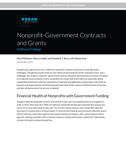 Nonprofit-Government Contracts and Grants