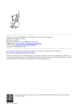 Piracy in Late Roman Britain: A Perspective from the