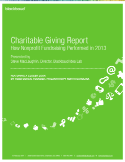 Charitable Giving Report
