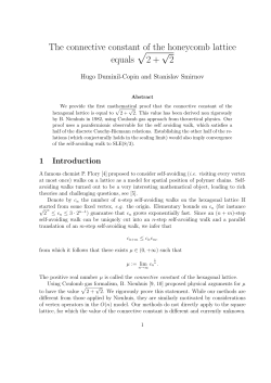 The connective constant of the honeycomb lattice equals &radic; 2