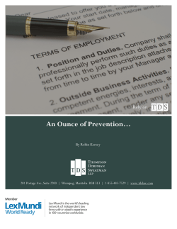 An Ounce of Prevention&hellip;