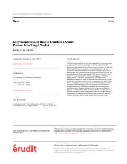 Copy Adaptation, or How to Translate a Source Product for a