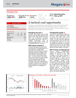 A tactical coal opportunity
