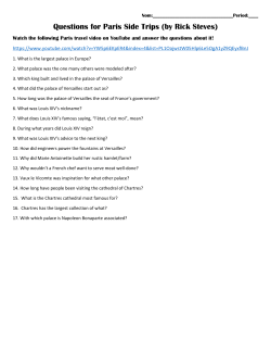 Questions for Paris Side Trips (by Rick Steves)