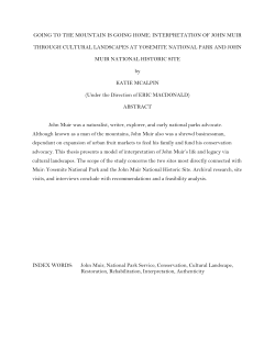 going to the mountain is going home: interpretation of john muir