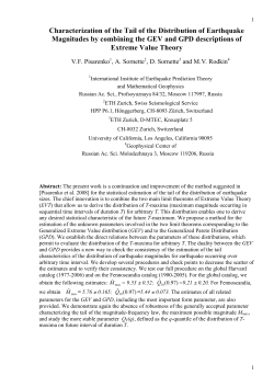 Characterization of the Tail of the Distribution of Earthquake