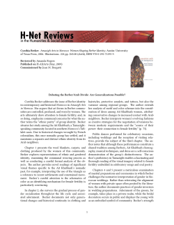 Debating the Berber/Arab Divide: Are Generalizations - H-Net