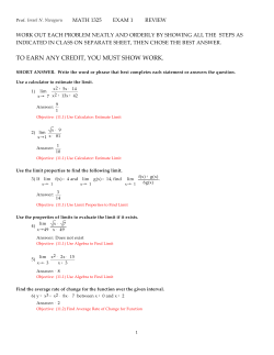 to earn any credit, you must show work.