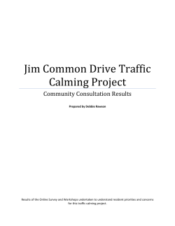 Jim Common Drive Traffic Calming Project