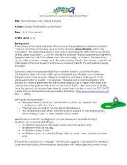 Microclimates and Shade
