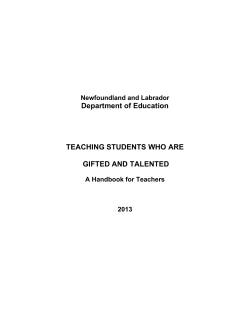 Teaching Students who are Gifted and Talented