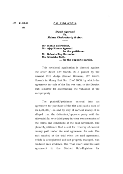 1 CO 1126 of 2014 Dipak Agarwal Vs. Mahua