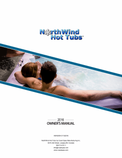 1 VERSION 01152016 NorthWind Hot Tubs by Coast Spas