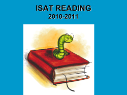 ISAT READING 2010-2011 Presentation