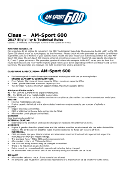 2017 AM-Sport 600 Rules Updated 13.2