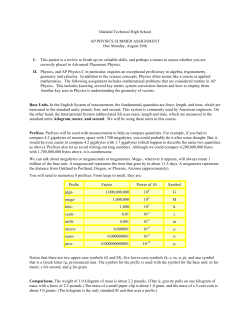 Oakland Technical High School AP PHYSICS SUMMER