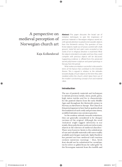 A perspective on medieval perception of Norwegian church art