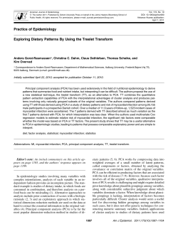 Exploring Dietary Patterns By Using the Treelet Transform
