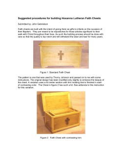Suggested procedures for building Hosanna Lutheran Faith Chests