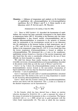 Influence of temperature and catalysts on the bromination of