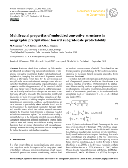 Multifractal properties of embedded convective structures in