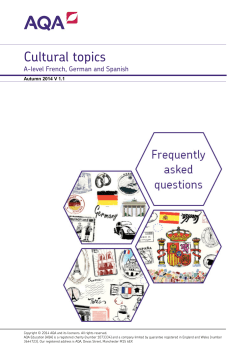A-level MFL Teacher guide Frequently asked questions: Unit 3
