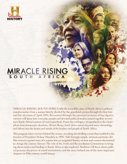 Miracle rising: south africa tells the incredible story of south africa`s