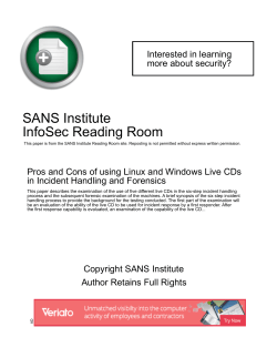 Pros and Cons of using Linux and Windows Live CDs in Incident