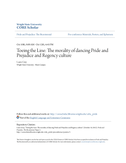 Toeing the Line: The morality of dancing Pride and Prejudice and