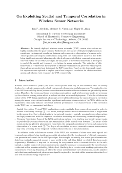 On Exploiting Spatial and Temporal Correlation in