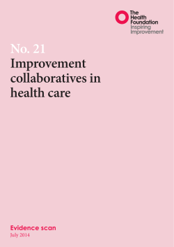 Improvement Collaboratives in Health Care