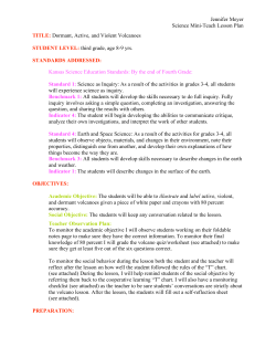 Dormant, Active, and Violent Volcanoes