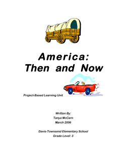 America: Then and Now - Davidson County Schools