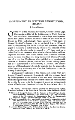 impressment in western pennsylvania