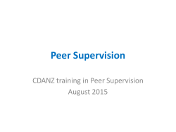 Peer Supervision