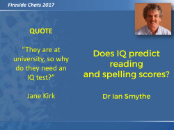 QUOTE &ldquo;They are at university, so why do they need an IQ test