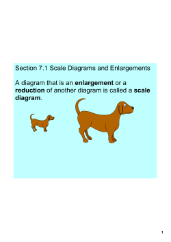 Section 7.1 Scale Diagrams and Enlargements A diagram that is an