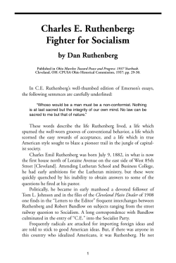 Charles E. Ruthenberg: Fighter for Socialism