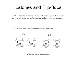 Latches and Flip-flops