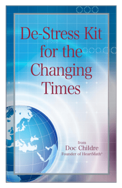 De-Stress Kit for the Changing Times