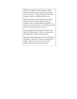NOTICE: The pattern is on the next page. When printing, ensure the